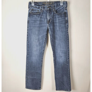 American Eagle Jeans Mens 30x34 Blue Original Straight Distressed Western Cowboy